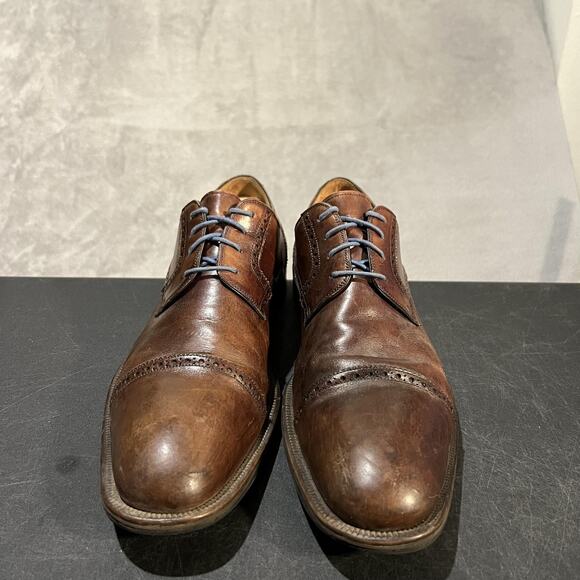 Magnanni Oxford Shoes Mens Size 13 Brown Cap Toe Brogue Leather Dress 10113 main image 12